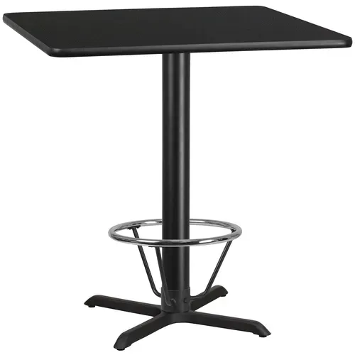 Flash Furniture XU-BLKTB-4242-T3333B-4CFR-GG Table