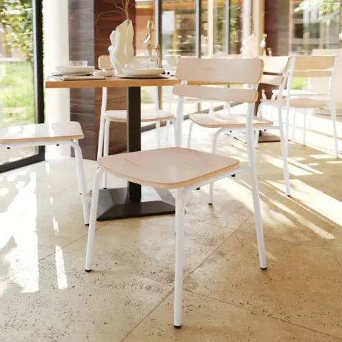 Flash Furniture Flash Furniture XU-CH10443-ANTWHT-GG Cyprus Dining Chair