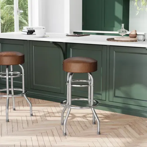 Flash Furniture Flash Furniture XU-D-100-WBRN-GG Bruno Bar Stool