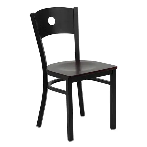 Flash Furniture XU-DG-60119-CIR-MAHW-GG Hercules Series Restaurant Chair