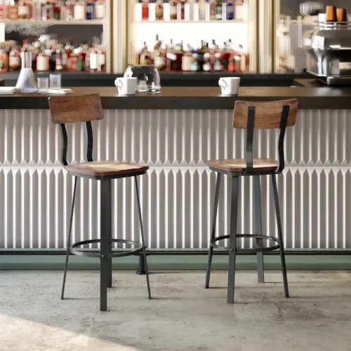 Flash Furniture Flash Furniture XU-DG-60582B-ANTCPR-GG Flint Series Restaurant Bar Stool