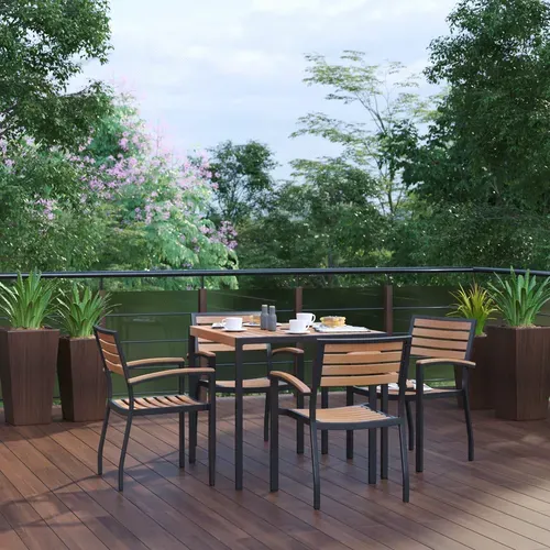 Flash Furniture XU-DG-810060064-GG Chair & Table Set, Outdoor