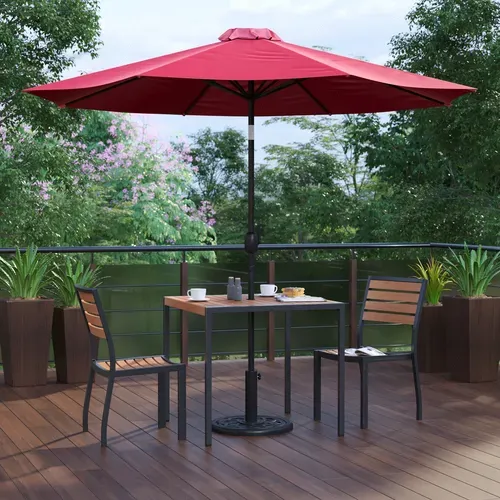 Flash Furniture XU-DG-810060362-UB19BRD-GG Chair & Table Set, Outdoor