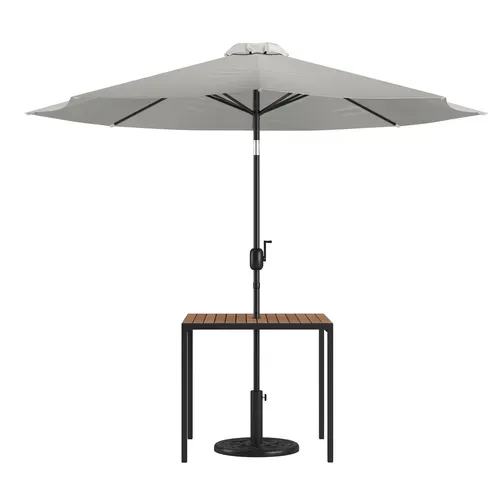 Flash Furniture XU-DG-UH8100-UB19BGY-GG Table, Outdoor