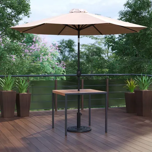 Flash Furniture XU-DG-UH8100-UB19BTN-GG Table, Outdoor