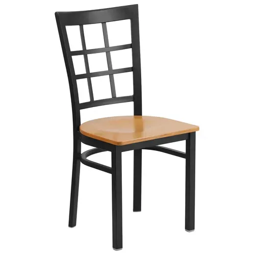 Flash Furniture XU-DG6Q3BWIN-NATW-GG Hercules Series Restaurant Chair
