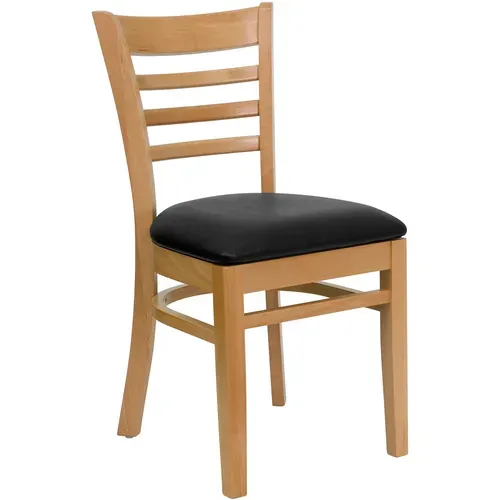 Flash Furniture XU-DGW0005LAD-NAT-BLKV-GG Hercules Series Restaurant Chair