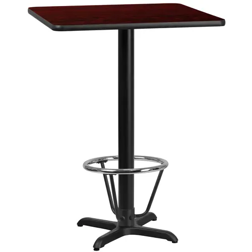 Flash Furniture XU-MAHTB-3030-T2222B-3CFR-GG Table