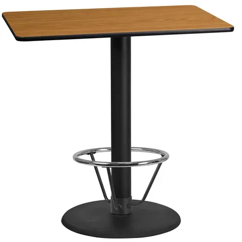 Flash Furniture XU-NATTB-2442-TR24B-4CFR-GG Table