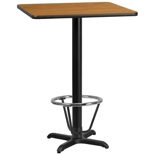Flash Furniture XU-NATTB-3030-T2222B-3CFR-GG Table