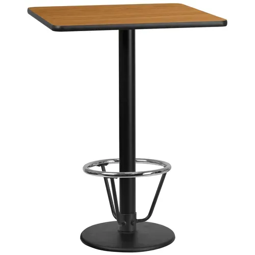 Flash Furniture XU-NATTB-3030-TR18B-3CFR-GG Table