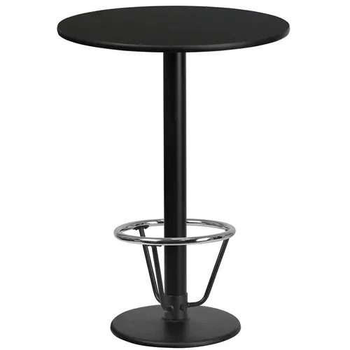 Flash Furniture XU-RD-24-BLKTB-TR18B-3CFR-GG Table