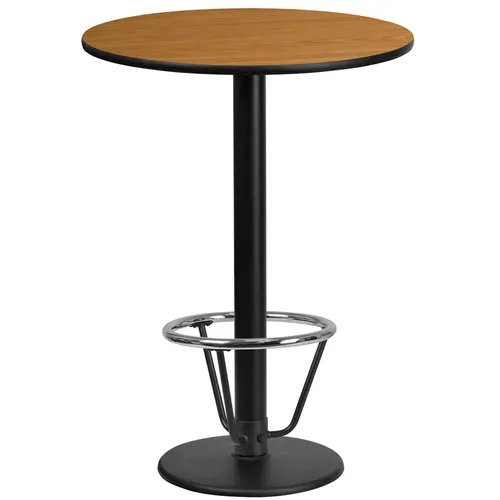 Flash Furniture XU-RD-24-NATTB-TR18B-3CFR-GG Table