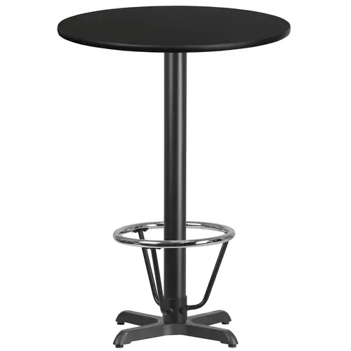 Flash Furniture XU-RD-30-BLKTB-T2222B-3CFR-GG Table