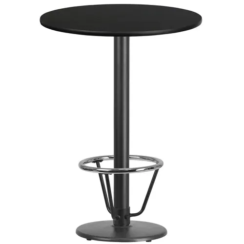 Flash Furniture XU-RD-30-BLKTB-TR18B-3CFR-GG Table