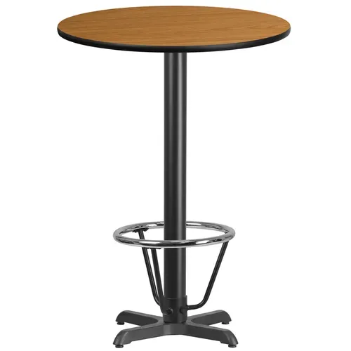 Flash Furniture XU-RD-30-NATTB-T2222B-3CFR-GG Table