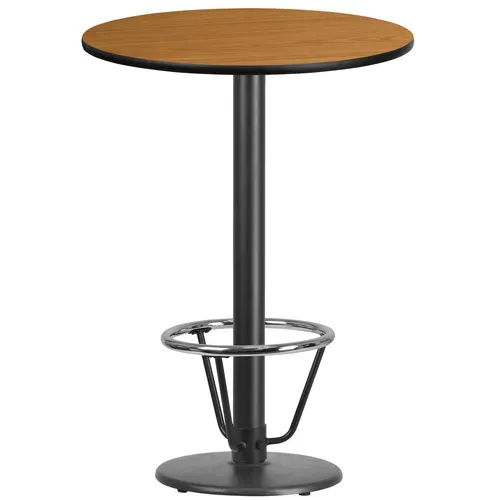Flash Furniture XU-RD-30-NATTB-TR18B-3CFR-GG Table
