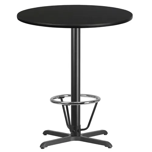Flash Furniture XU-RD-36-BLKTB-T3030B-3CFR-GG Table