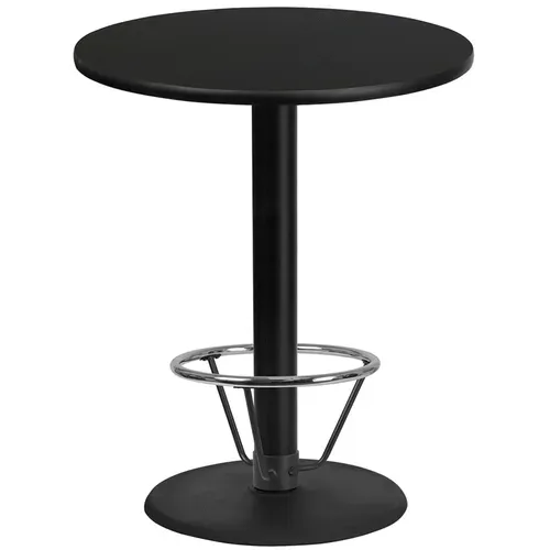 Flash Furniture XU-RD-36-BLKTB-TR24B-4CFR-GG Table