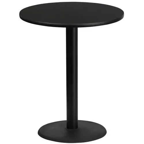 Flash Furniture XU-RD-36-BLKTB-TR24B-GG Table