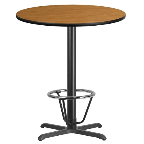 Flash Furniture XU-RD-36-NATTB-T3030B-3CFR-GG Table