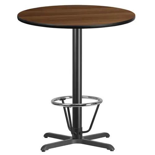 Flash Furniture XU-RD-36-WALTB-T3030B-3CFR-GG Table