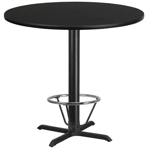 Flash Furniture XU-RD-42-BLKTB-T3333B-4CFR-GG Table