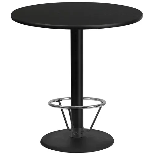 Flash Furniture XU-RD-42-BLKTB-TR24B-4CFR-GG Table