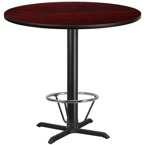 Flash Furniture XU-RD-42-MAHTB-T3333B-4CFR-GG Table