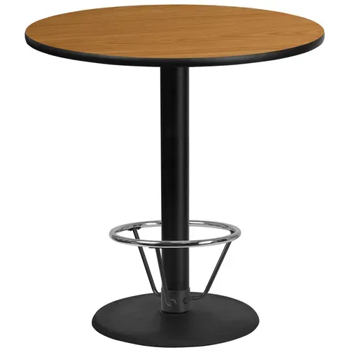 Flash Furniture XU-RD-42-NATTB-TR24B-4CFR-GG Table