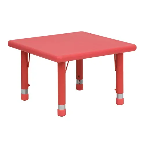 Flash Furniture YU-YCX-002-2-SQR-TBL-RED-GG Preschool Activity Table