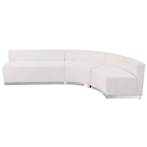 Flash Furniture ZB-803-750-SET-WH-GG Hercules Alon Series Reception Configuration