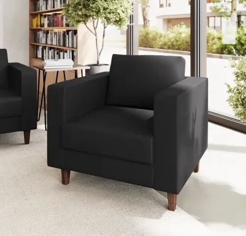 Flash Furniture Flash Furniture ZB-8921-1S-BLK-GG Hercules Artemis Reception Chair