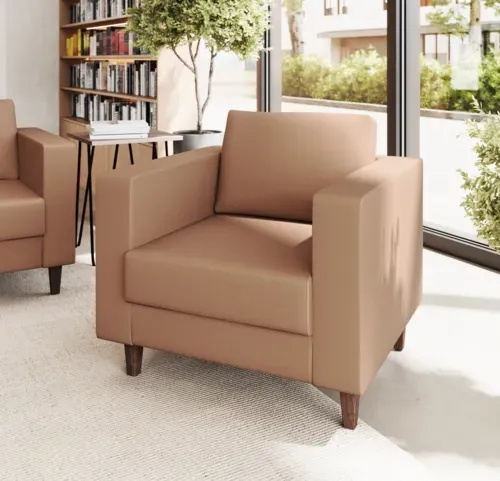 Flash Furniture Flash Furniture ZB-8921-1S-COGNAC-GG Hercules Artemis Reception Chair