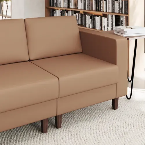 Flash Furniture Flash Furniture ZB-8921C-RA-COGNAC-GG Hercules Artemis Right Arm Reception Chair