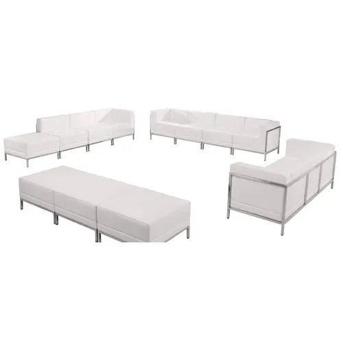Flash Furniture ZB-IMAG-SET21-WH-GG Hercules Imagination Series Sofa