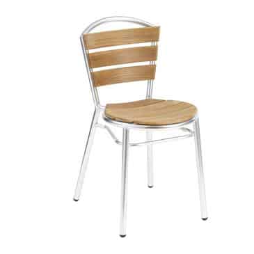 Florida Seating AL-308 ALUMINUM/TEAK Side Chair Florida Seating AL-308 ALUMINUM/TEAK Side Chair