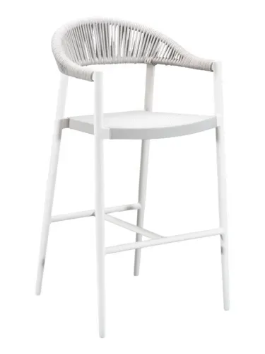 Florida Seating Florida Seating BRP-01 A WHITE-LT GRAY Bar Stool
