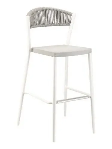 Florida Seating Florida Seating BRP-01 S WHITE-LT GRAY Bar Stool