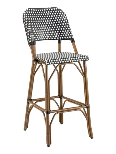 Florida Seating Florida Seating BRT-01 BLACK-WHITE Barstool