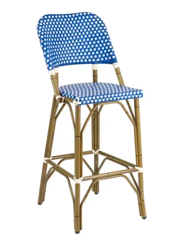 Florida Seating Florida Seating BRT-01 BLUE-IVORY Barstool
