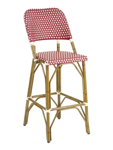 Florida Seating Florida Seating BRT-01 BORDEAUX-IVORY Barstool