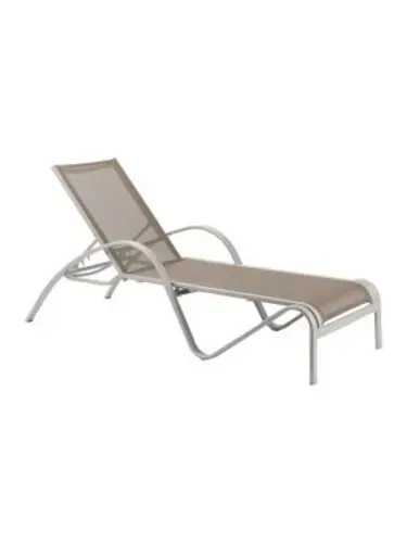 Florida Seating Florida Seating REDINGTON SUNLOUNGER SIL-MOCHA Redington Sun Lounger