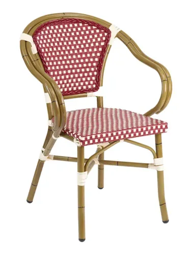 Florida Seating Florida Seating RT-02 BORDEAUX-IVORY Arm Chair
