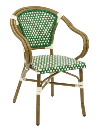 Florida Seating Florida Seating RT-02 GREEN-IVORY Arm Chair