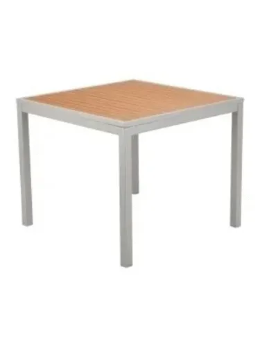 Florida Seating Florida Seating TEAK INLAY32X32 SIL-TFT Table