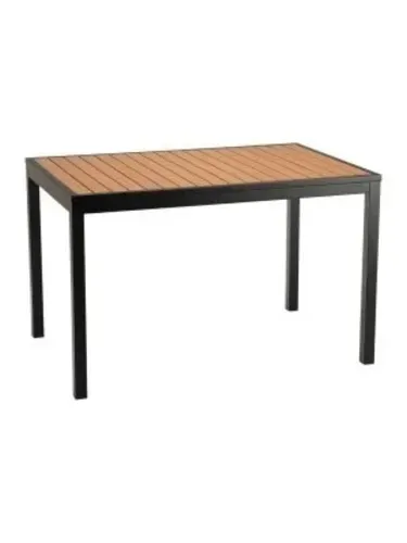 Florida Seating Florida Seating TEAK INLAY36X70 BLK-TFT Table