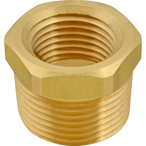 FMP 117-1027 Brass Reducing Bushing - Hex 3/4" x 1/2" NPT