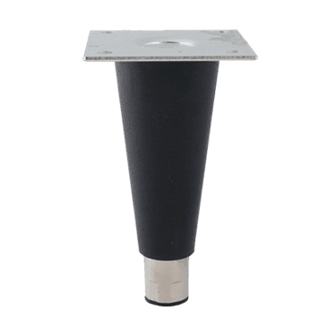 FMP 119-1090 6" Black Plastic Leg with Nickel-Plated Foot 1/2-13 mounting stud with 3 1/2" removable plate FMP 119-1090 6" Black Plastic Leg with Nickel-Plated Foot 1/2-13 mounting stud with 3 1/2" removable plate