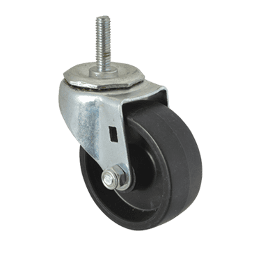 FMP 120-1030 Standard-Duty 3" Threaded Stem Caster Black polyolefin wheel and hub FMP 120-1030 Standard-Duty 3" Threaded Stem Caster Black polyolefin wheel and hub
